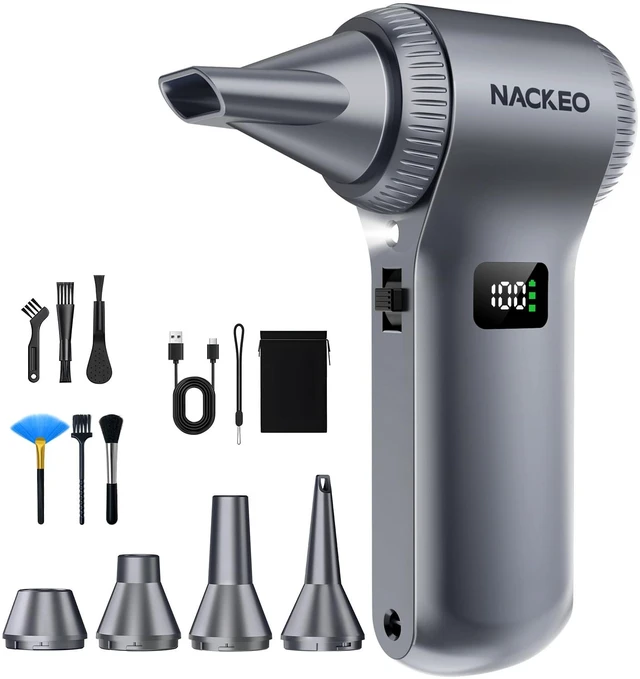 Main image of Compressed Air Duster-230000RPM Super Power Electric Air Duster, 100-Level Adjustable Inflatable Air Blower with LED Light and Display Screen, Dust Blower for Computer, Keyboard,House, Outdoor and Car
