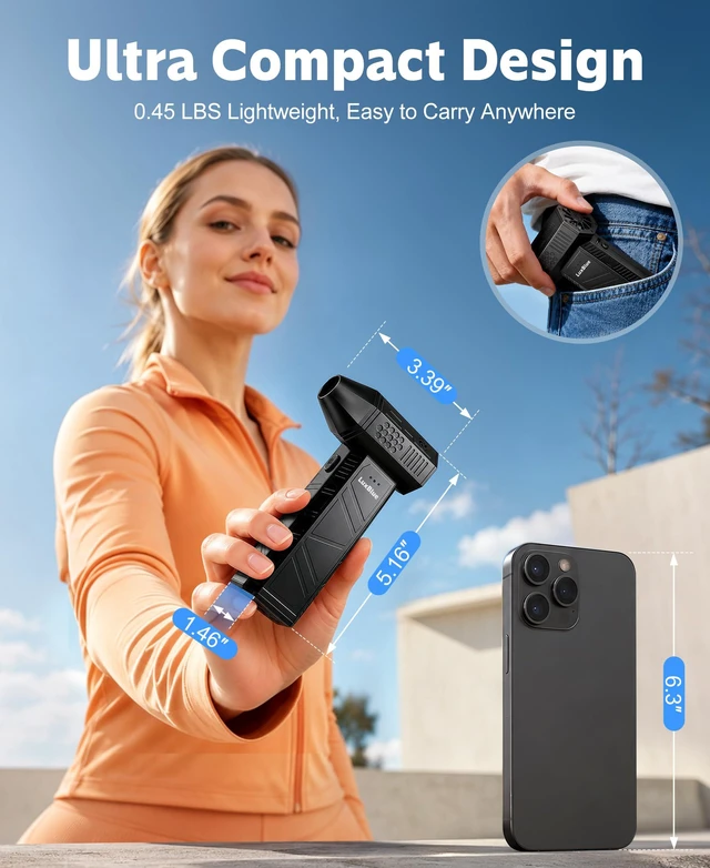 Alt view image 4 of 7 - LuxBlue Compressed Air Duster, 130000RPM Air Blower with Brushless Motor