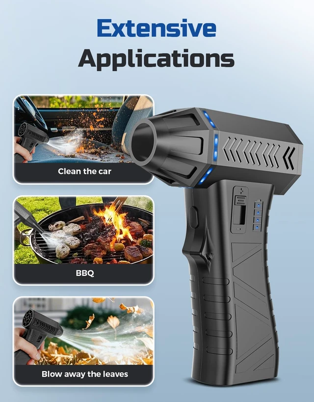 Alt view image 7 of 7 - Compressed Air Duster - 300000RPM Super Power Electric Air Duster