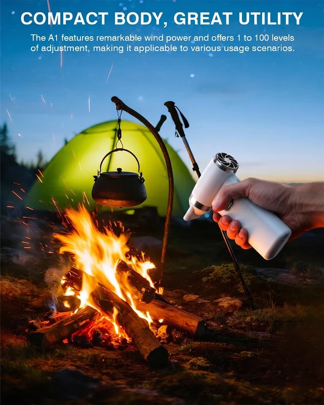 Alt view image 4 of 7 - Electric Compressed Air Duster Cordless: 60 MPH High Wind Speed Mini White Air Blower for Electronics Portable Computer Cleaner Hand Keyboard Cleaning Powerful Duster for Car, Fans and Other Sences