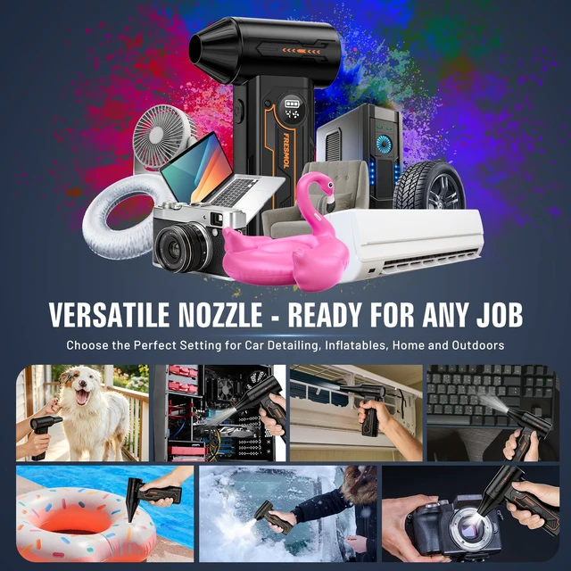Alt view image 6 of 7 - FRESMOL Compressed Air Duster, 130000RPM Cordless Electric Air Blower