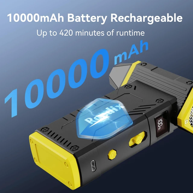 Alt view image 3 of 7 - Roedix Compressed Air Duster Canned, 10000mAh 210000RPM 8-Gear Air Blower