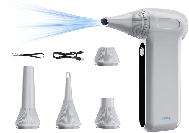 Main image of Compressed Air Duster, Ergonomic Design 250,000 RPM Compressed Canned Air Alternative, 3-Gear Powerful Blower for Computer Keyboard, PC Cleaning,Appliance,Car,Home and Outdoor