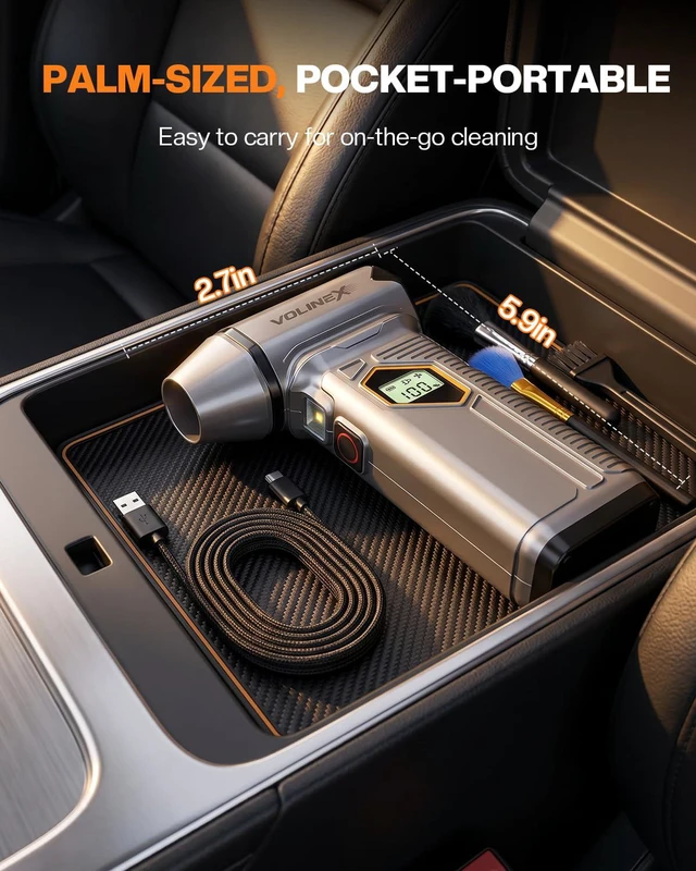 Alt view image 7 of 7 - VX-101 Pro Max Compressed Air Duster for PC, Car Cleaning