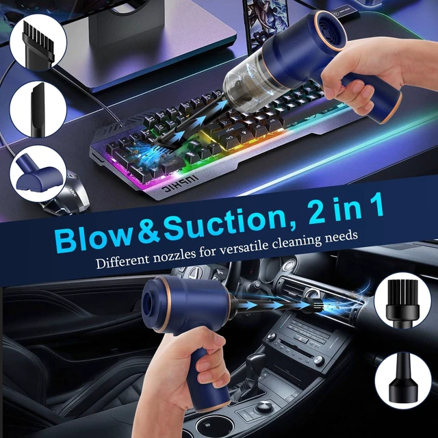 Alt view image 2 of 7 - KMM Handheld Car Vacuum Cleaner, Hand Held Vacuum Cleaner and Air Duster