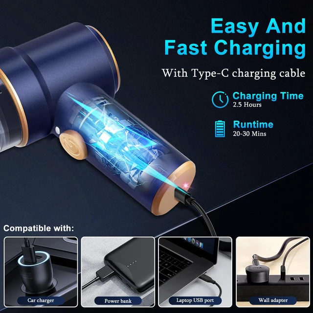Alt view image 4 of 7 - KMM Handheld Car Vacuum Cleaner, Hand Held Vacuum Cleaner and Air Duster