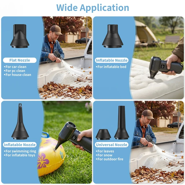 Alt view image 4 of 7 - Electric Air Duster 8000mAh with LED Display