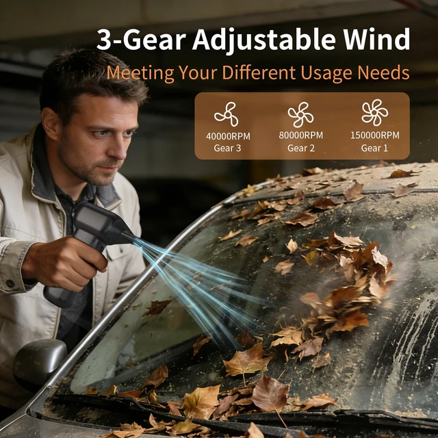 Alt view image 5 of 7 - Electric Air Duster 8000mAh with LED Display