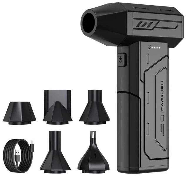 Main image of Compressed Air Duster,130000RPM Super Power Cordless Air Duster,Rechargeable Brushless Blower,3 Gear Adjustable Blower with LED Light,Dust Remover for Computer/House/Outdoor/Car