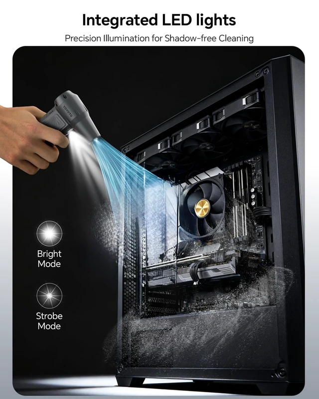 Alt view image 7 of 7 - Compressed Air Duster 300000RPM Powerful Electric Air Duster Rechargeable