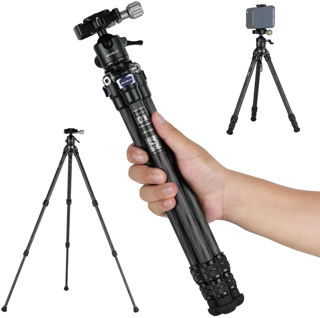 Main image of AOKA Carbon Fiber Mini Travel Tripod with 360° Ball Head