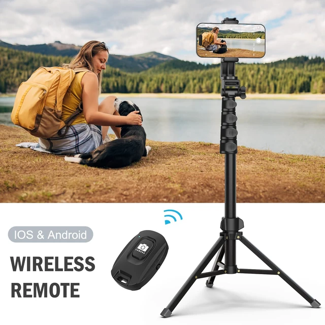 Alt view image 4 of 6 - Liphisy 64 Tripod for Cell Phone & Camera with Remote and Phone Holder