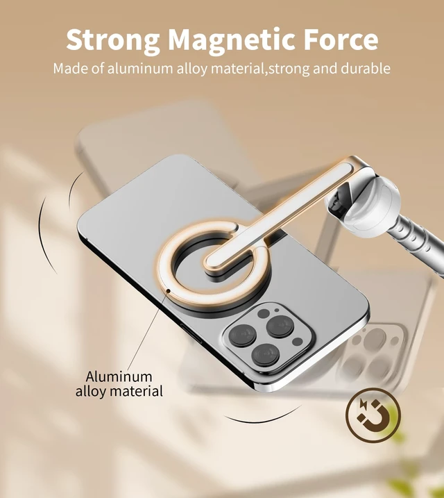 Alt view image 3 of 7 - TONEOF 68" Magnetic Aluminum Phone Tripod Selfie Stick for iPhone & Android