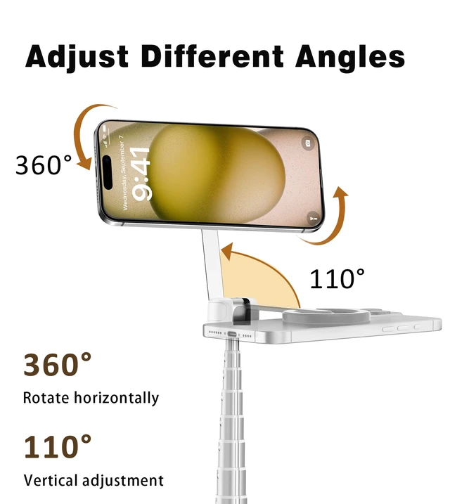 Alt view image 5 of 7 - TONEOF 68" Magnetic Aluminum Phone Tripod Selfie Stick for iPhone & Android