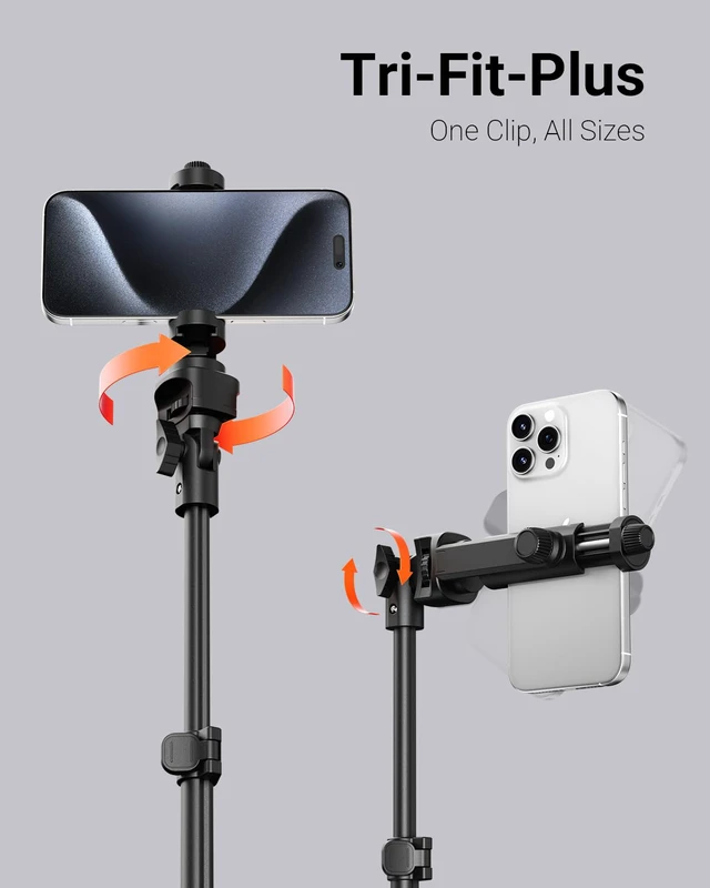 Alt view image 6 of 7 - VIMOSE 66" Phone Tripod, Tripod for iPhone with Remote & Phone Stand