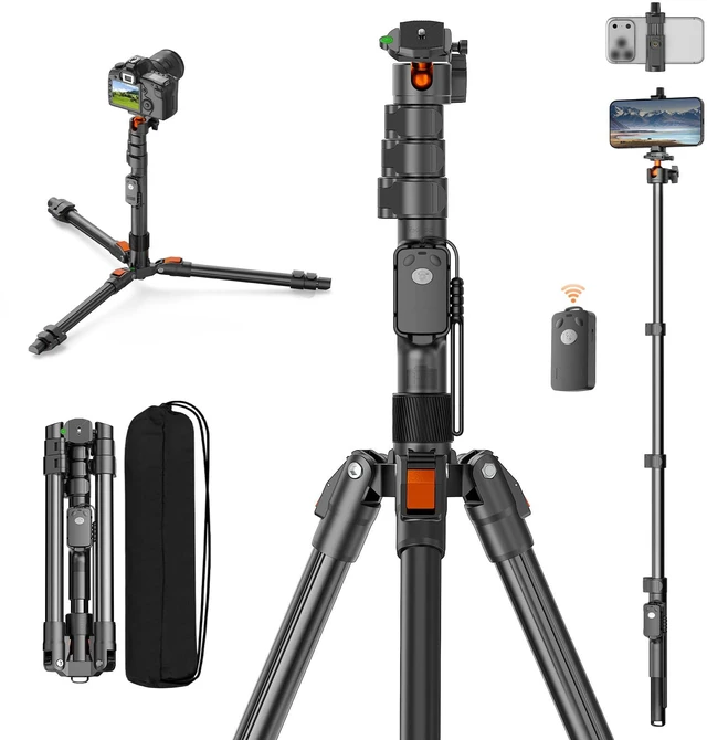 Main image of XXZU 75" Camera Tripod,Aluminum Tripod for Camera Phone/Monopod with Remote
