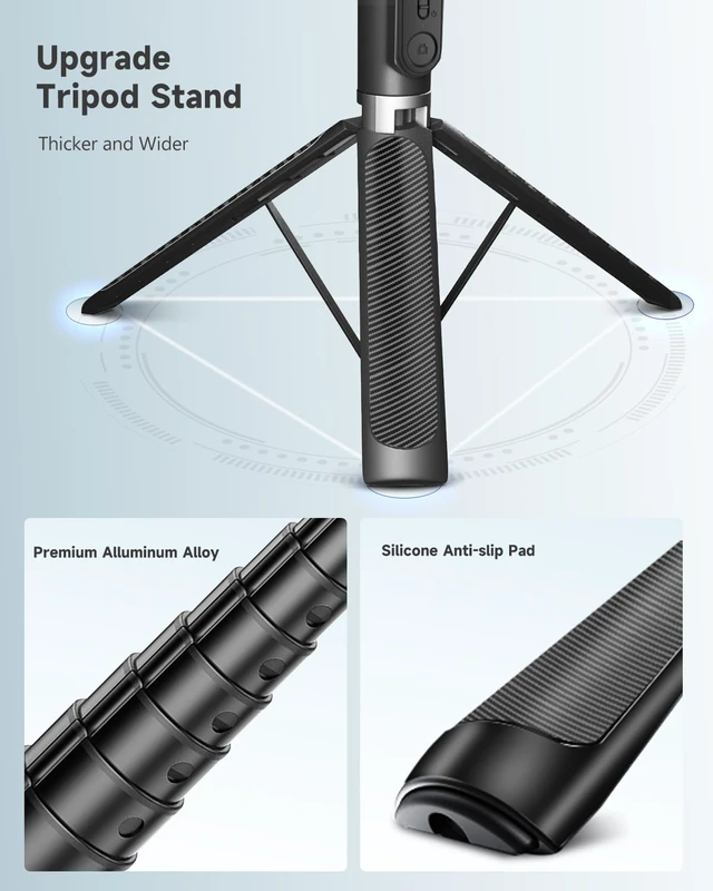 Alt view image 2 of 6 - 71 Phone Tripod & Selfie Stick, Portable All in One Extendable Cell Phone Tripod Stand, with Wireless Remote Control for iPhone/Samsung/Android/Camera