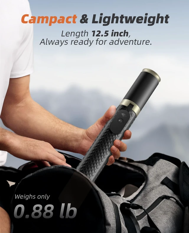 Alt view image 6 of 7 - Tripod for iPhone, Selfie Stick with Remote, Stable & Durable Phone Tripod