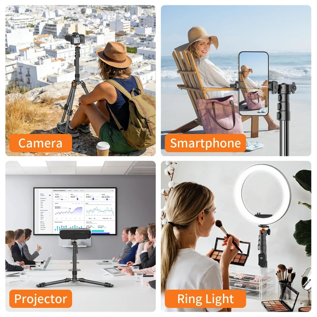 Alt view image 7 of 7 - XXZU 75" Camera Tripod,Aluminum Tripod for Camera Phone/Monopod with Remote