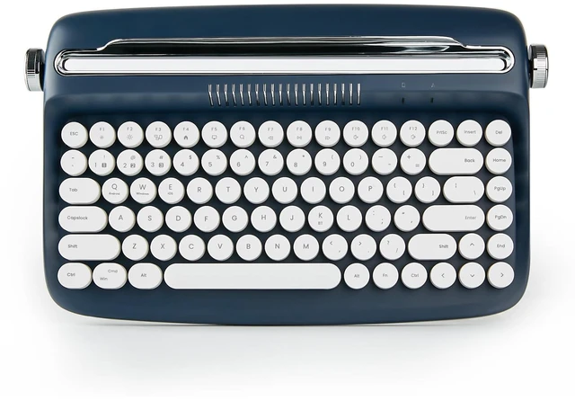 Main image of YUNZII ACTTO B303 Wireless Retro Typewriter Bluetooth Keyboard (Midnight)