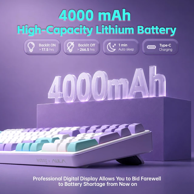 Alt view image 7 of 7 - Aula S99pro V2 Wireless Gaming Keyboard,Silent Computer Creamy Keyboard