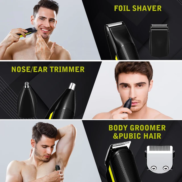 Alt view image 3 of 7 - FADEKING Beard Trimmer for Men, Professional Hair Trimmer, Waterproof Electric Beard Trimmer Razor for Nose, Body, Face & Mustache, Cordless Hair Clippers, Grooming Gifts for Men (Yellow)