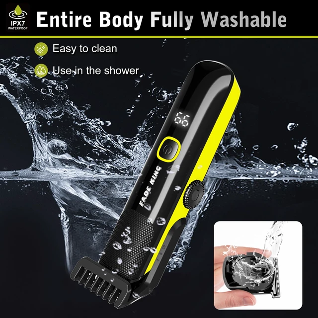 Alt view image 5 of 7 - FADEKING Beard Trimmer for Men, Professional Hair Trimmer, Waterproof Electric Beard Trimmer Razor for Nose, Body, Face & Mustache, Cordless Hair Clippers, Grooming Gifts for Men (Yellow)