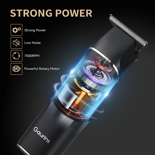Alt view image 7 of 7 - Hair Trimmer for Men, Beard Trimmer for Men Professional, Electric Razor Shavers Zero Gapped T Blade Edgers Liners, Barber Clippers for Hair Cutting Mustache Facial with LCD Display Gifts for Men