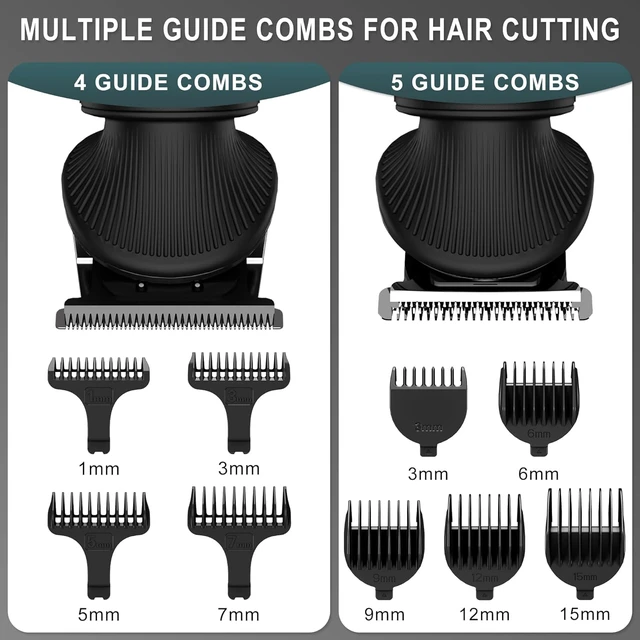 Alt view image 3 of 7 - Scttomon Beard Trimmer for Men Professional Mens Beard Grooming Kit T-Blade Trimmer Electric Shaver Razor Nose Body Trimmer Hair Cutting Kit Cordless 7 in 1 Black