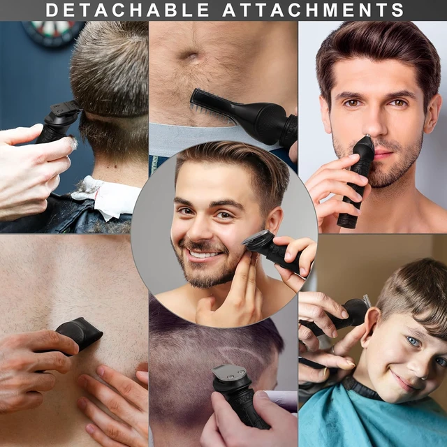 Alt view image 7 of 7 - Scttomon Beard Trimmer for Men Professional Mens Beard Grooming Kit T-Blade Trimmer Electric Shaver Razor Nose Body Trimmer Hair Cutting Kit Cordless 7 in 1 Black