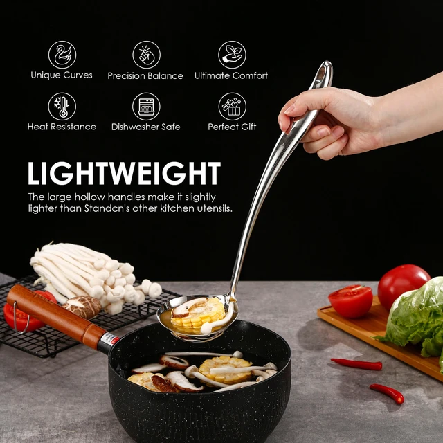 Alt view image 5 of 7 - 18/10 Stainless Steel Kitchen Utensils Set - 9 PCS Shining Cooking Tools