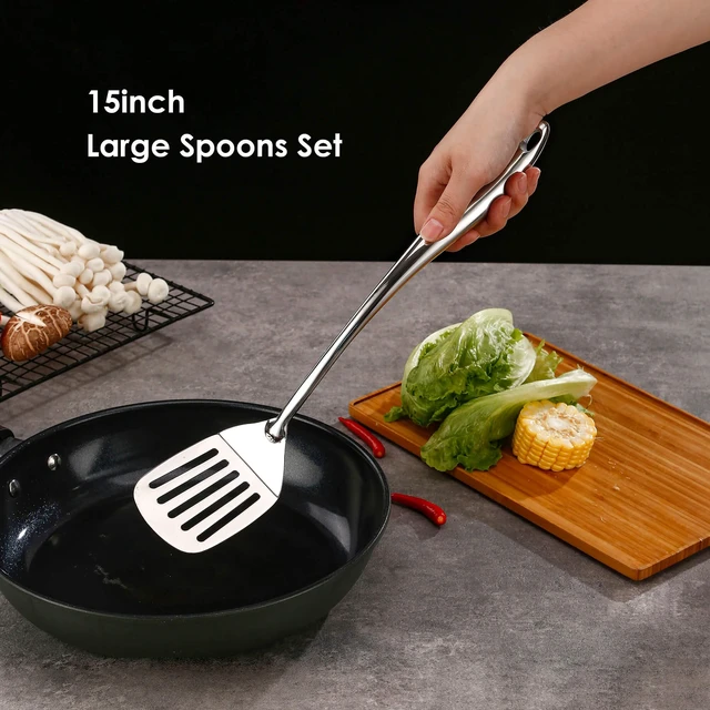 Alt view image 7 of 7 - 18/10 Stainless Steel Kitchen Utensils Set - 9 PCS Shining Cooking Tools