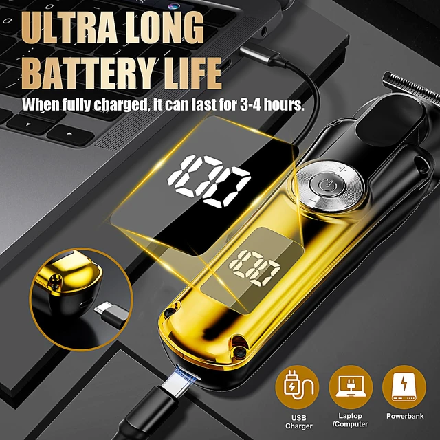 Alt view image 4 of 6 - 6-in-1 Hair Clipper Beard Trimmer for Men, IPX6 Waterproof Electric Shaver