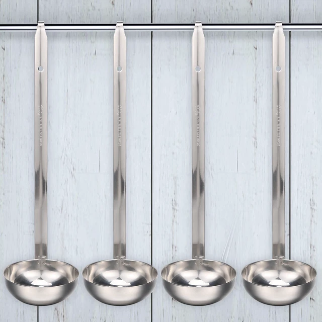 Alt view image 5 of 7 - Cunhill 5 Pcs Soup Ladles Stainless Steel Serving Ladles with Long Handle for Serving, Cooking, Stirring, Portioning Kitchen Restaurant Accessories(5 oz)