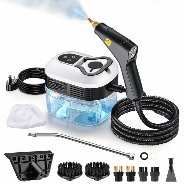 Main image of Steam Cleaner with Handle Control, 1.8L Tank Pressurized Steamer for Home
