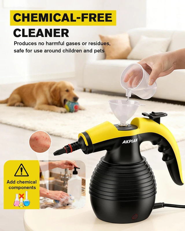 Alt view image 3 of 7 - Handheld Steam Cleaner, 221°F Steamer with Safety Lock