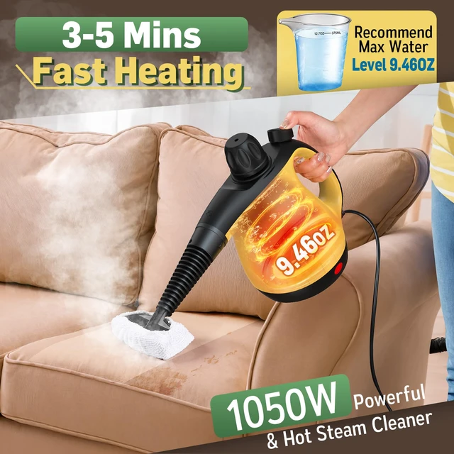 Alt view image 4 of 6 - Handheld Pressurized Steam Cleaner for Home with 11Pcs Accessories, Heating & Chemical-Free Steamer for Cleaning, Multi-Surface Steam Cleaner for Car|Furniture|Floor|Tile|Grout|More
