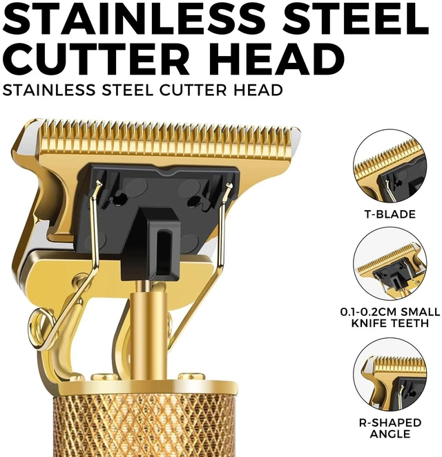 Alt view image 2 of 7 - candyfouse Premium Cordless Beard and Hair Trimmer for Men, Professional T-Blade Zero Gapped Rechargeable Grooming Kit, 4 Adjustable Limit Combs, Ideal Gift for Him