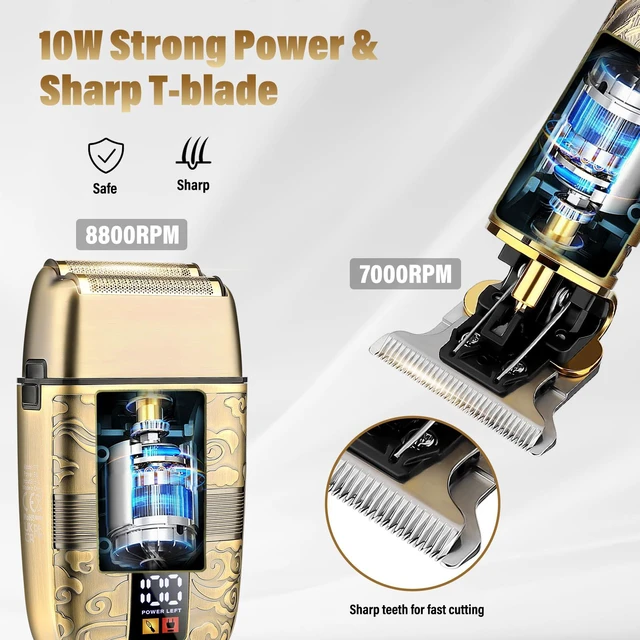 Alt view image 3 of 7 - Saoilli Beard Trimmer for Men,Electric Razor Shaver 4 in 1 Grooming Kit
