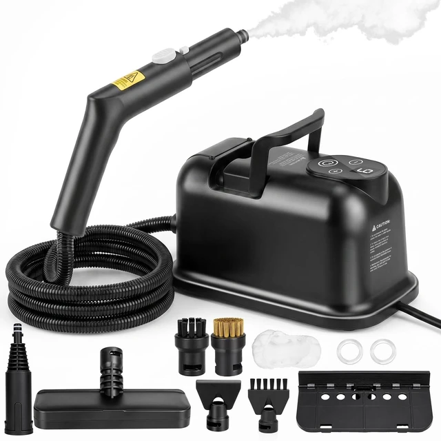 Main image of Handheld Steam Cleaner for Home, 9-Level Steam Control, Black