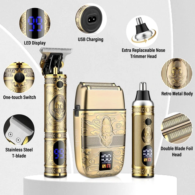 Alt view image 5 of 7 - Saoilli Beard Trimmer for Men,Electric Razor Shaver 4 in 1 Grooming Kit