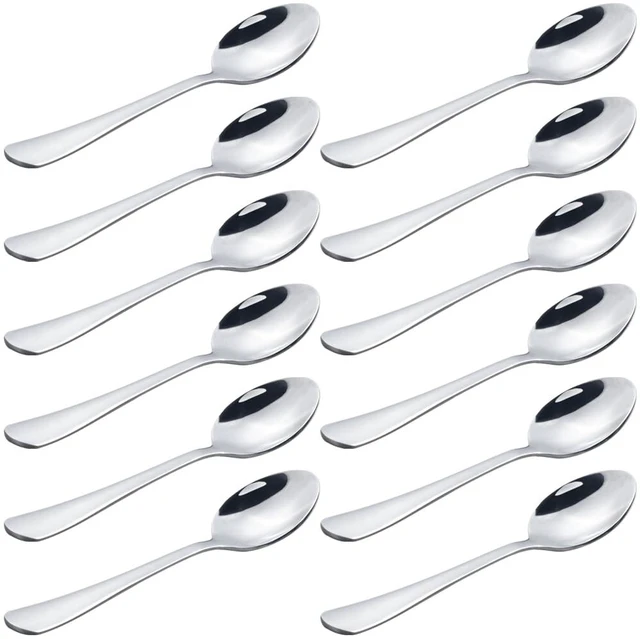 Main image of homEdge Stainless Steel Espresso Spoon, 5 Inches Mini Coffee Spoon for Demitasse Dessert Tea, Set of 12