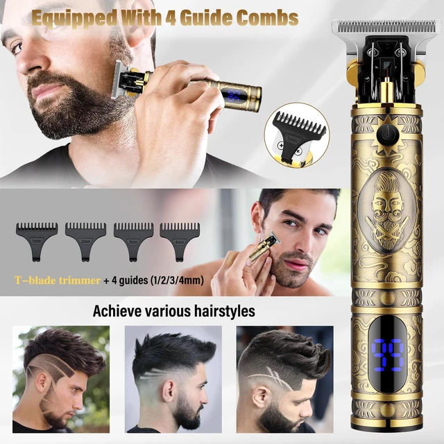 Alt view image 7 of 7 - Saoilli Beard Trimmer for Men,Electric Razor Shaver 4 in 1 Grooming Kit