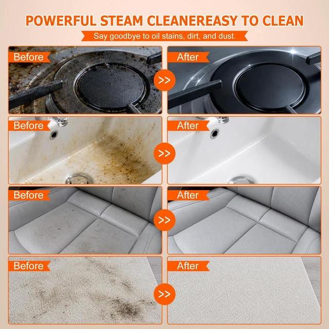 Alt view image 5 of 7 - Handheld Steam Cleaner for Home, 9-Level Steam Control, Black
