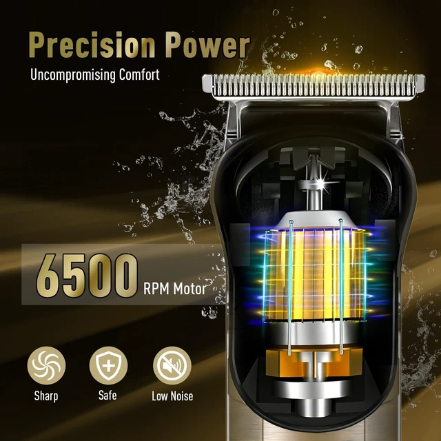 Alt view image 4 of 7 - Solati Beard Trimmer for Men Professional Hair Clippers Kit with Zero Gapped Electric Waterproof Razor Shaver Set for Mustache Body Nose Ear Hair Facial Back Adjustable Precision Grooming Kit (Gold)