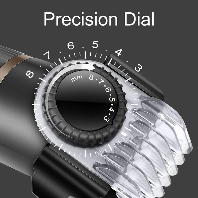 Alt view image 5 of 7 - Hatteker Beard Trimmer for Men Professional Hair Clipper Hair Trimmer Shaver Haircut Detail Cutting Kit for Men Cordless Waterproof