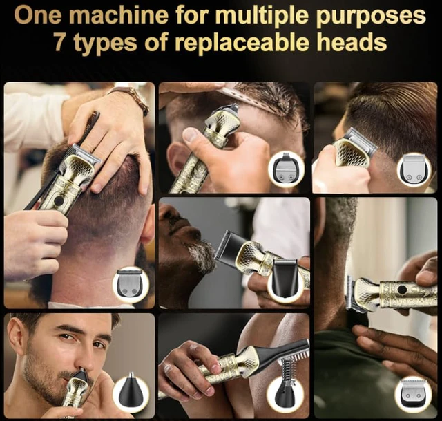 Alt view image 3 of 5 - Beard Trimmer for Men - Cordless 7 in 1 Grooming Kit with Hair Clipper
