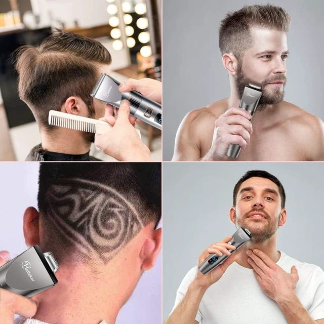 Alt view image 6 of 7 - Hatteker Beard Trimmer for Men Professional Hair Clipper Hair Trimmer Shaver Haircut Detail Cutting Kit for Men Cordless Waterproof