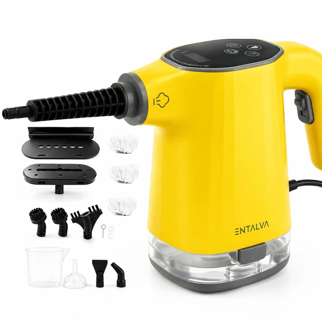 Main image of Handheld Steam Cleaner for Home with LED Display, 15-Pcs Set