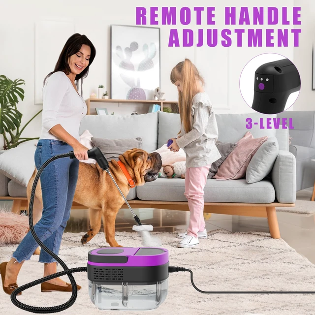 Alt view image 6 of 6 - Steam Cleaner 2500W Handheld Steamer with 1.6L Tank, 3 Steam Levels, Portable Steam Cleaning Machine for Home, Car Detailing, Furniture, Bed Bugs & Grout Purple